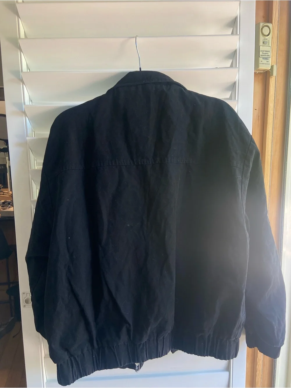Aelfric Eden Black Men’s Bomber Jacket with Toggle Hardware